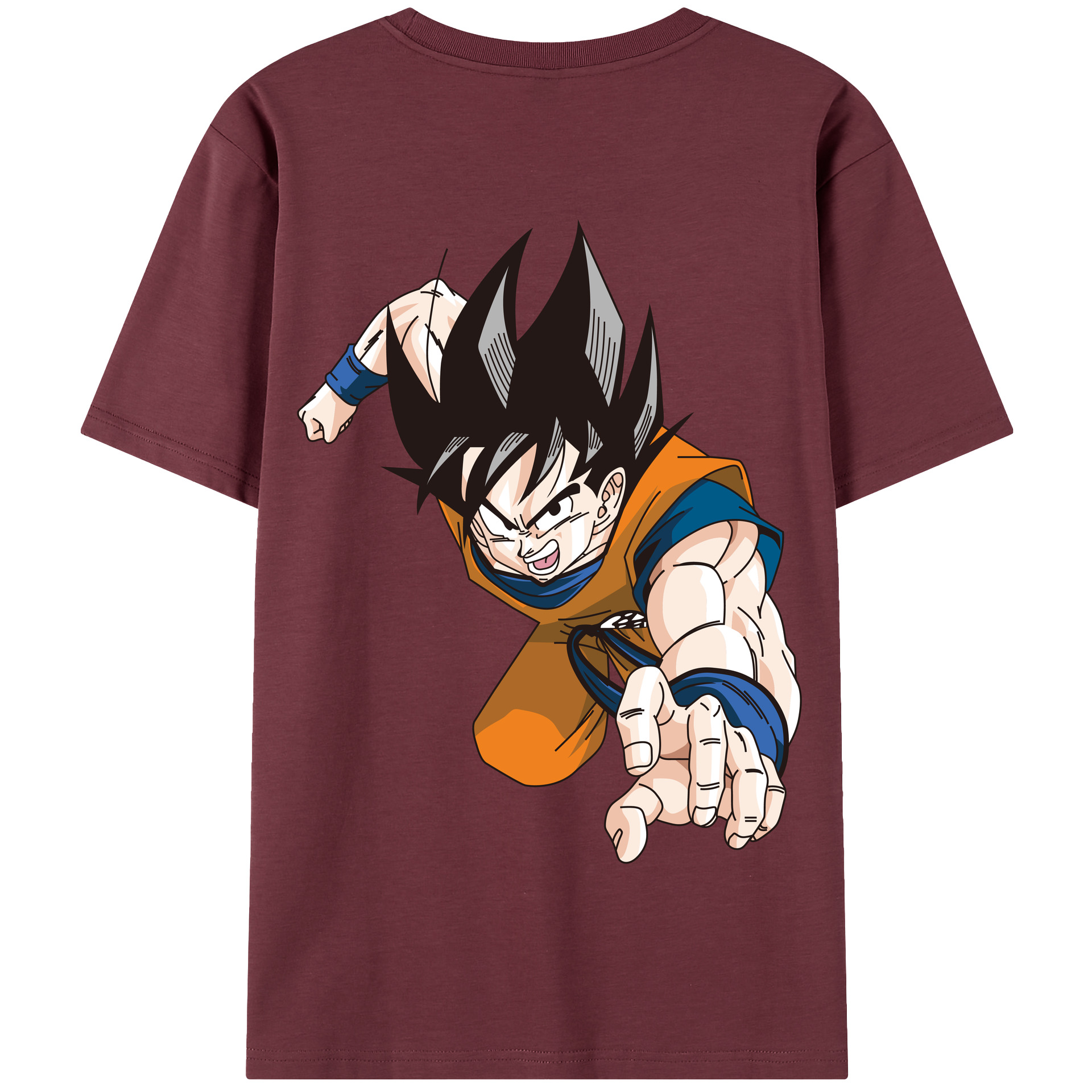 （画像用） ドラゴンボール 孫悟空（そん ごくう）Son Goku カカロット DRAGON BALL Kakarotto 綿100％半袖Tシャツ（背面プリント）